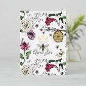 Gold Crown Queen Bee Mama Jij Regel Moederdag Folie Feestdagenkaart (Staand Voorkant)