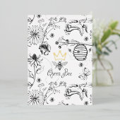 Gold Crown Queen Bee Mama Jij Regel Moederdag Folie Feestdagenkaart (Staand Voorkant)