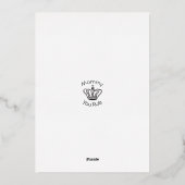 Gold Crown Queen Bee Mama Jij Regel Moederdag Folie Feestdagenkaart (Achterkant)