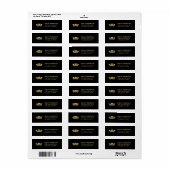 Gold Crown Return-adreslabel Etiket (Full Sheet)