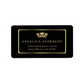 Gold Crown Return-adreslabel Etiket (Voorkant)