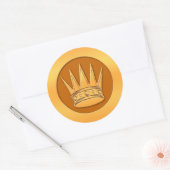 Gold Crown Ronde Sticker (Envelop)