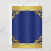 Gold Crown Royal Blue Prince Baby shower Kaart (Achterkant)