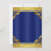 Gold Crown Royal Blue Prince Baby shower Kaart (Achterkant)