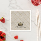 Gold Crown Royal Linnen EIGEN TEKST TOEVOEGEN Servet (Insitu)