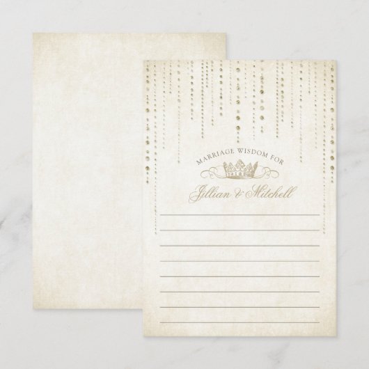Gold Crown Sprookjeshuwelijk Advieskaart (Voorkant / Achterkant)