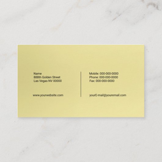 Gold Crown Visitekaartje (Achterkant)