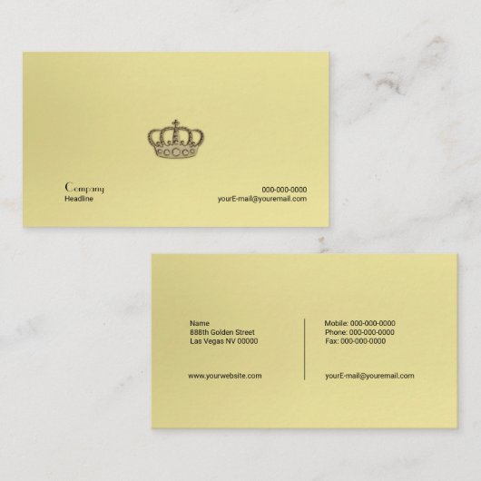 Gold Crown Visitekaartje (Voorkant / Achterkant)