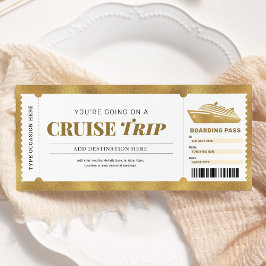 Gold Cruarding Pass Travel Toucher Kaart