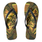 Gold Crystal Fractal Teenslippers (Voetbed)