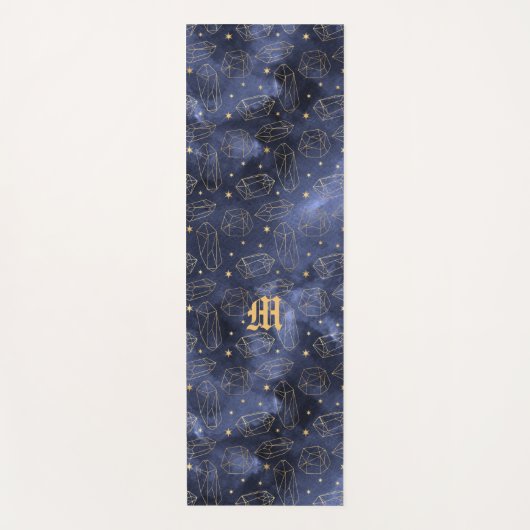 Gold Crystal Galaxy Celestial herdenkingen avond Yogamat (Voorkant)