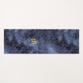 Gold Crystal Galaxy Celestial herdenkingen avond Yogamat (Voorkant (horizontaal))