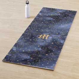 Gold Crystal Galaxy Celestial herdenkingen avond Yogamat