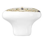 Gold Crystal Nautical Captain Ship's Wheel Helm Keramische Knop (Zijkant)