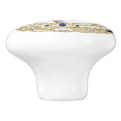 Gold Crystal Palm Tree 2Dgraphic Ocean Beach House Keramische Knop (Zijkant)