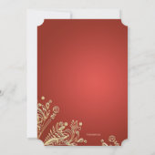 Gold Cup in Tea Invitation Kaart (Achterkant)