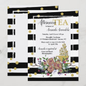 Gold Cup of Tea uitnodiging (Voorkant / Achterkant)