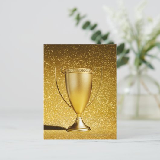 Gold Cup Trophy Briefkaart (Staand voorkant)