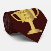 Gold Cup World's Best Dad Ketting Stropdas (Opgerold)