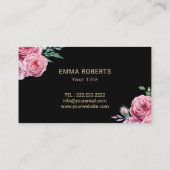 Gold Cupcake Bakery Sweet Trein Modern Floral Visitekaartje (Achterkant)