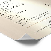 Gold Cupcake Glitter Drift Bakery Pastry Chef Menu Poster (Hoek)