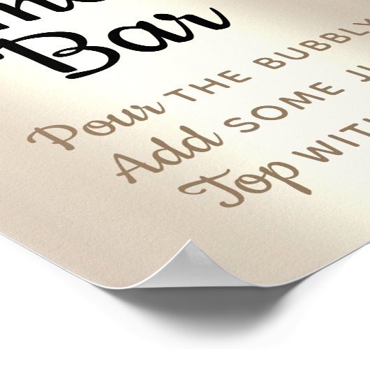 Gold Cupcake Glitter Drip Bakery Chef Custom Store Poster (Hoek)