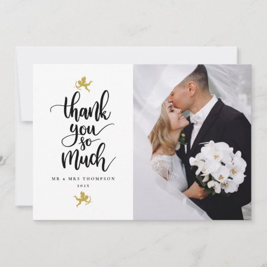 Gold Cupids trouwfoto heel erg bedankt (Voorkant)