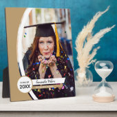 Gold Curved Lijst Photo Afstuderen Fotoplaat (Zijkant)