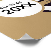 Gold Curved Lijst Photo Afstuderen Poster (Hoek)