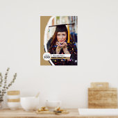 Gold Curved Lijst Photo Afstuderen Poster (Keuken)