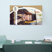 Gold Curved Lijst Photo Afstuderen Spandoek (Beurs)