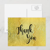 Gold Curves Bedankt voor je bruiloft Briefkaart (Voorkant / Achterkant)