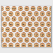 Gold Custom Business Logo White Achtergrond toevoe Cadeaupapier (Vlak)