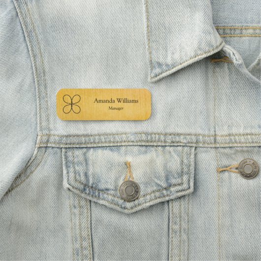 Gold Custom Logo Employee Naamplaatje (In situ)