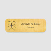 Gold Custom Logo Employee Naamplaatje (Voorkant)