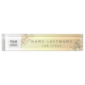 Gold Custom Logo Executive Professional Naambordje (Voorkant)