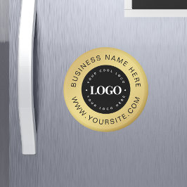 Gold Custom Logo & Text Company Business Branded Magneet
