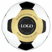 Gold Custom Logo & Text Company Business Branded Voetbal (Voorkant)