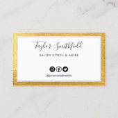 Gold Custom Loyalty-Kaart Visitekaartje (Achterkant)