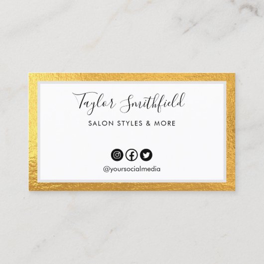 Gold Custom Loyalty-Kaart Visitekaartje (Achterkant)