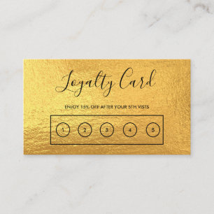 Gold Custom Loyalty-Kaart Visitekaartje
