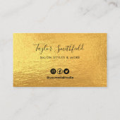 Gold Custom Loyalty-Kaart Visitekaartje (Achterkant)