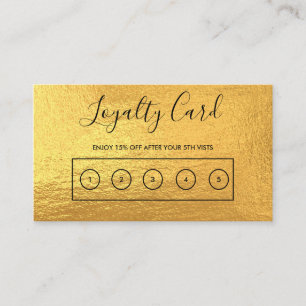 Gold Custom Loyalty-Kaart Visitekaartje
