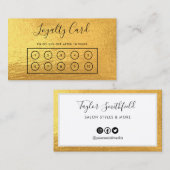 Gold Custom Loyalty-Kaart Visitekaartje (Voorkant / Achterkant)