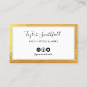 Gold Custom Loyalty-Kaart Visitekaartje (Achterkant)