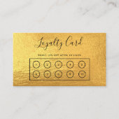 Gold Custom Loyalty-Kaart Visitekaartje (Voorkant)