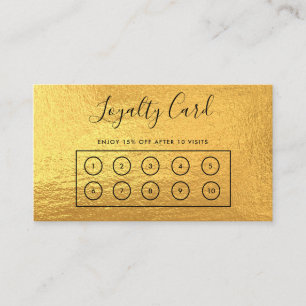 Gold Custom Loyalty-Kaart Visitekaartje
