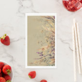 Gold Custom Monogram Herfst Foliage Paper Servet (Insitu)