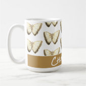 Gold Custom Name Cute Beauful Butterfly Koffiemok (Links)