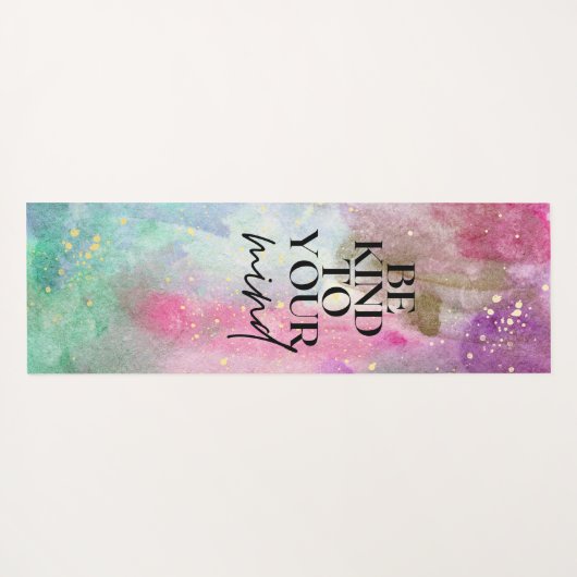 Gold Custom Name Workout motivational monogram Yogamat (Achterkant (horizontaal))